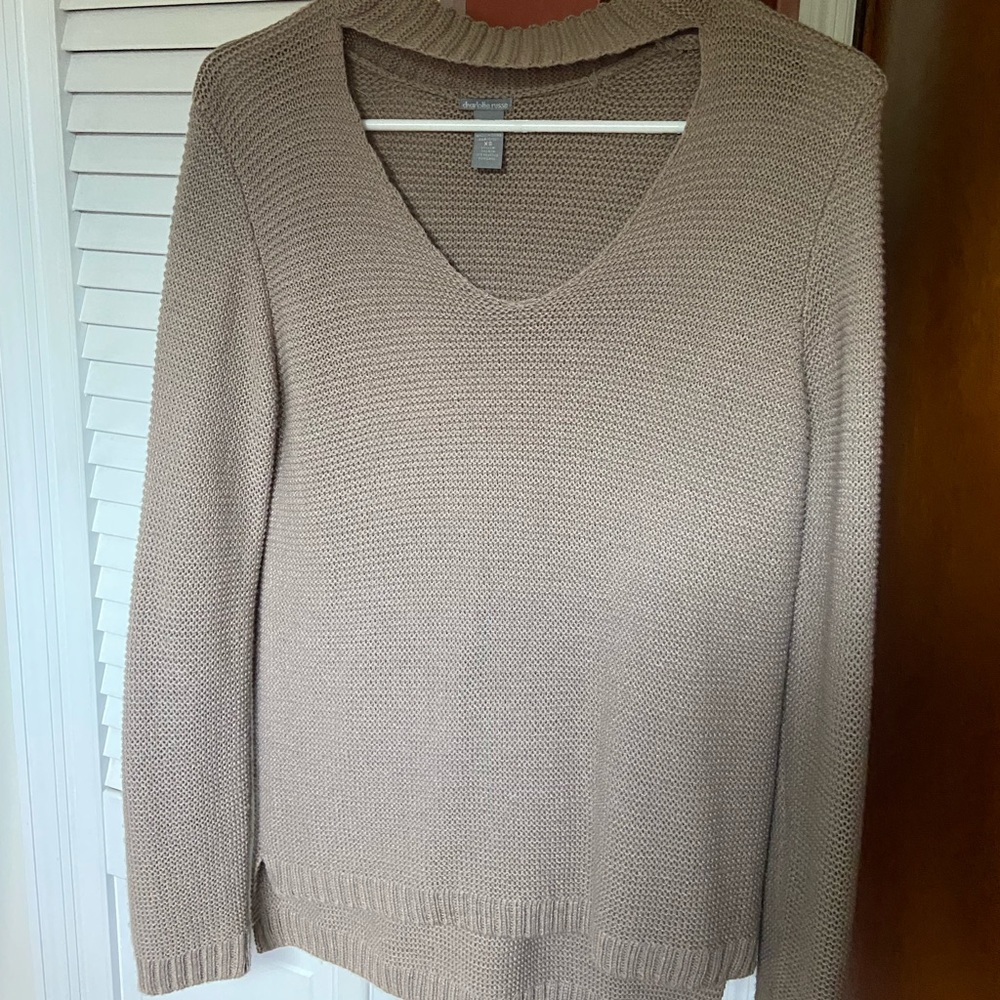 Charlotte Russe Casual Cut-Out Sweater